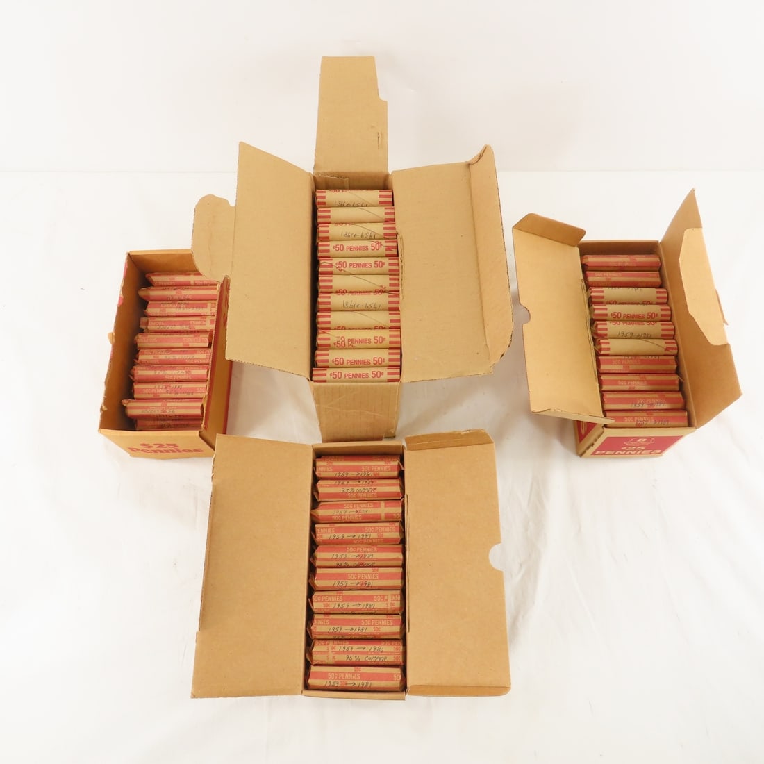 217 rolls of 1959-1981 copper memorial cents (1 of 10)