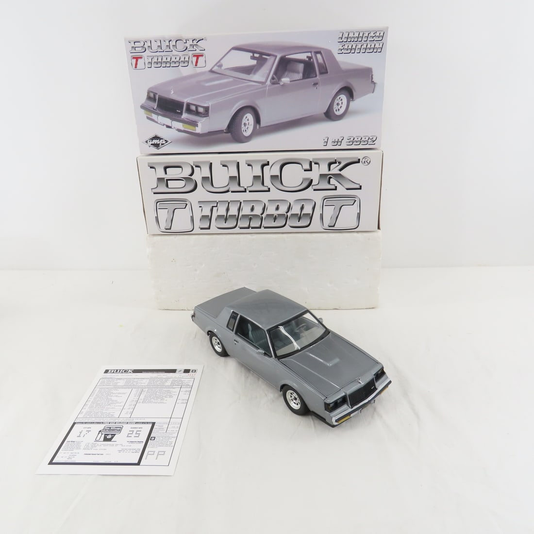 GMP 1987 Buick Regal Turbo T diecast in box: GMP 1987 Buick Regal Turbo T diecast in box - Please ask questions & read terms and conditions before bidding.