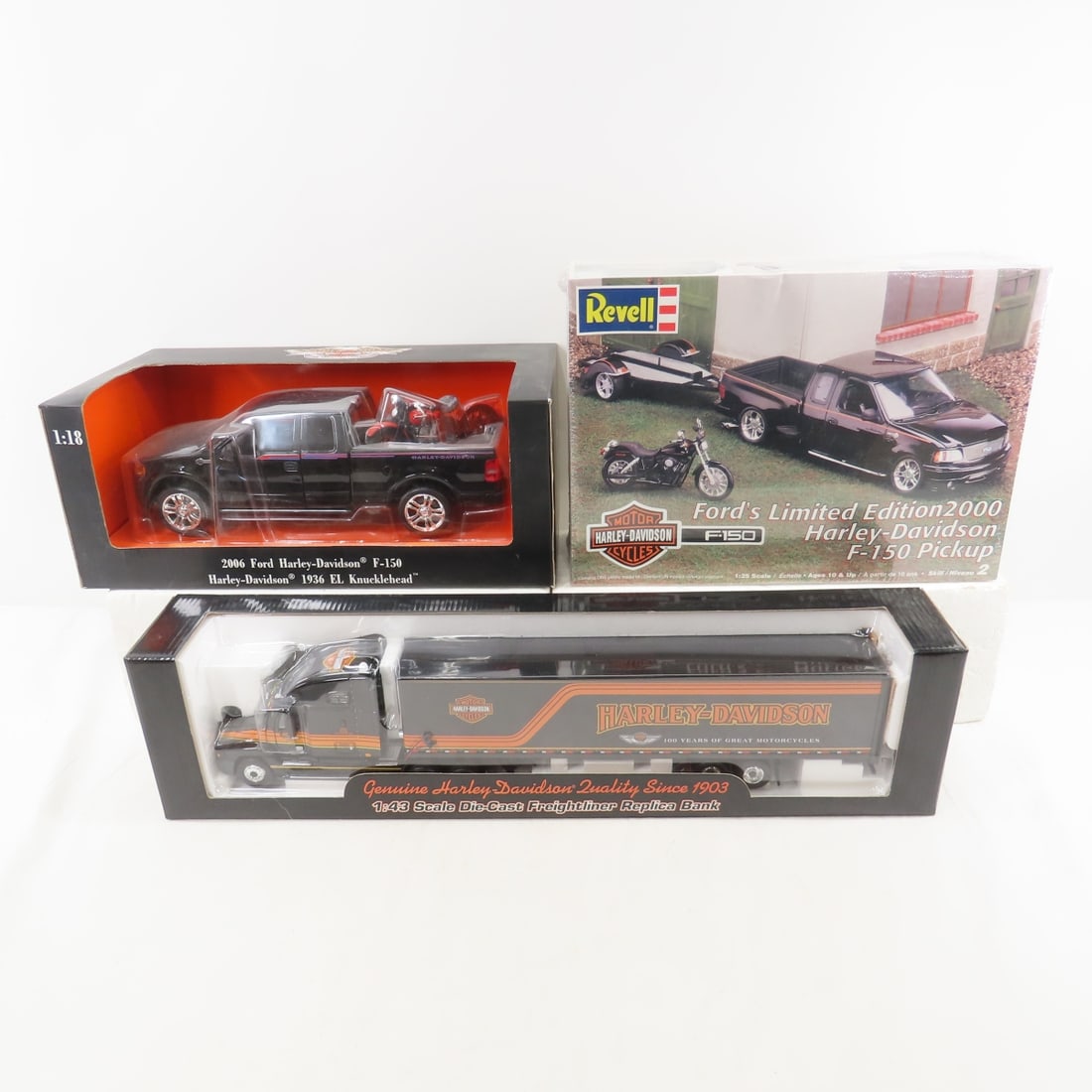 Harley Davidson Diecast F-150, Truck Bank & Model (1 of 19)