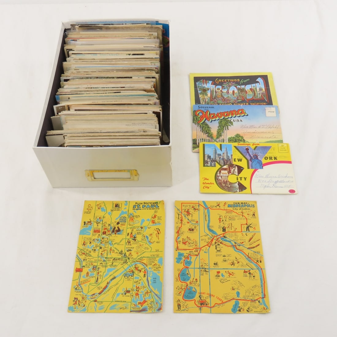 Shoebox of Assorted Antique & Vintage Postcards (1 of 9)