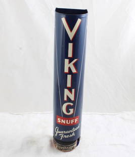 Viking Snuff Metal Store Display 15" & 1 Snuff: Viking Snuff Metal Store Display 15" & 1 Snuff - Includes 1 Copenhagen empty snuff can. As pictured. Please ask questions and rerad terms & conditions before bidding. 