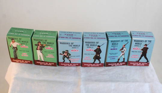 6 Marx Warriors of The World Series II in Boxes: 6 Marx Warriors of The World Series II in Boxes - Tom O'Hara Sailor Series II War of 1812 & Ben Smith Sailor Series II War of 1812 Both in Boxes and Kenneth Lane Marx World War II in Box, Harry