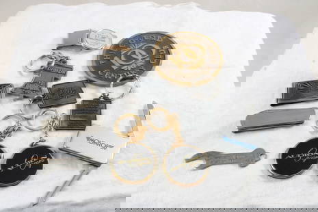 Adv. Key Fobs, Money Clips, Opener, Paperweight: Adv. Key Fobs, Money Clips, Opener, Paperweight - Advertising Key Fobs Kelvinator Refrigerators, 55 & Better, Audion Organs, Money Clips Monroe w/Pocket Knife, Swank Money Clip & Pocket Knife,