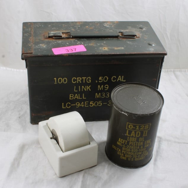 Ammo Box, Military LAD II Lube Oil Full, Stamp Wet (1 of 18)