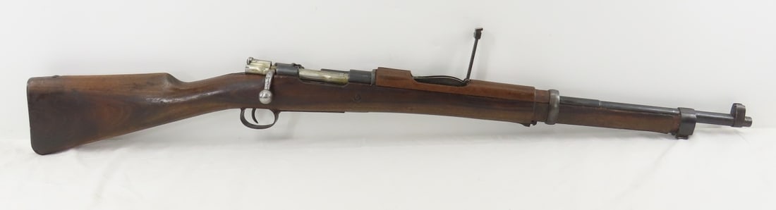 Spanish M1916 Mauser Short Rifle 7mm: Spanish M1916 Mauser Short Rifle 7mm - SN# K1621. No import mark. Overall good. Receiver left side marked "K1621". Bolt handle marked "2173", striker housing & safety marked 8 in circle, 21.75" barrel