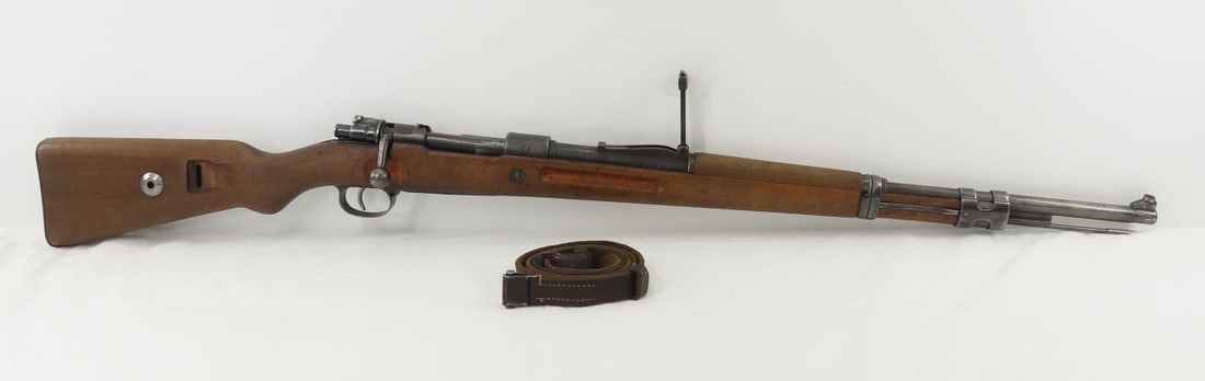 SS Mauser Gew 98 Conversion to K98k Rifle- MORE PHOTOS LOADED: SS Mauser Gew 98 Conversion to K98k Rifle - SN# 3142t, no import mark, overall good, Waffenamt. Receiver left marked " eagle 3142 t Gew 98", right side marked "i eagle/N" and 3 crown marks with "717".