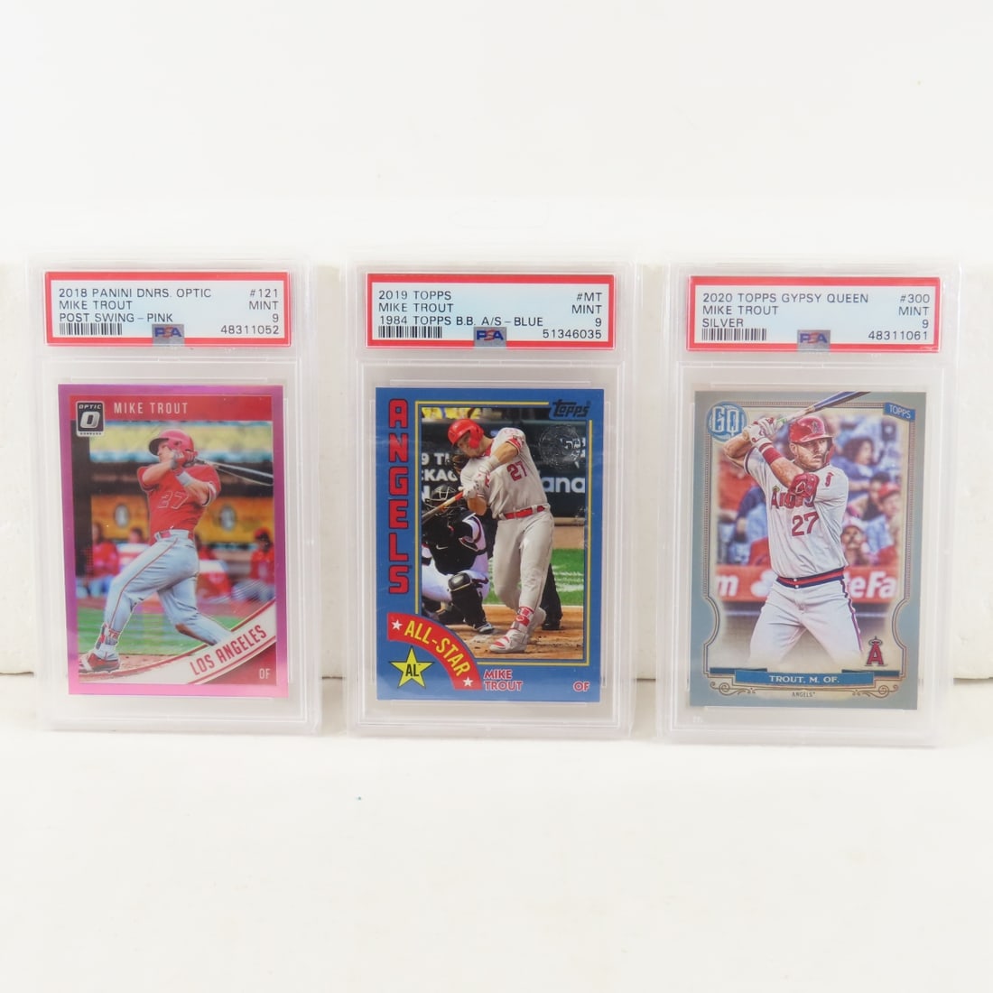 2018, 2019, 2020 Mike Trout PSA 9 graded cards (1 of 7)
