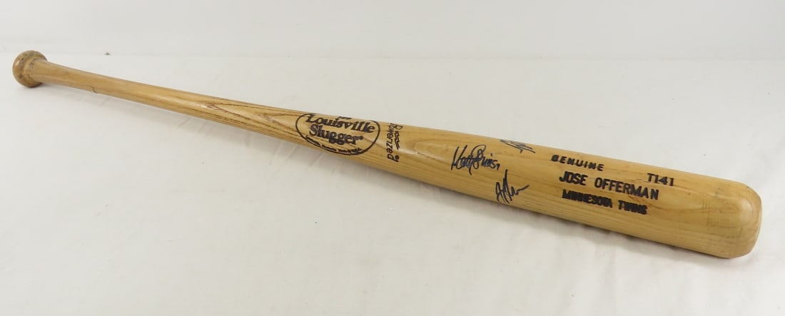 Jose Offerman Twins game used bat - autographed (1 of 16)