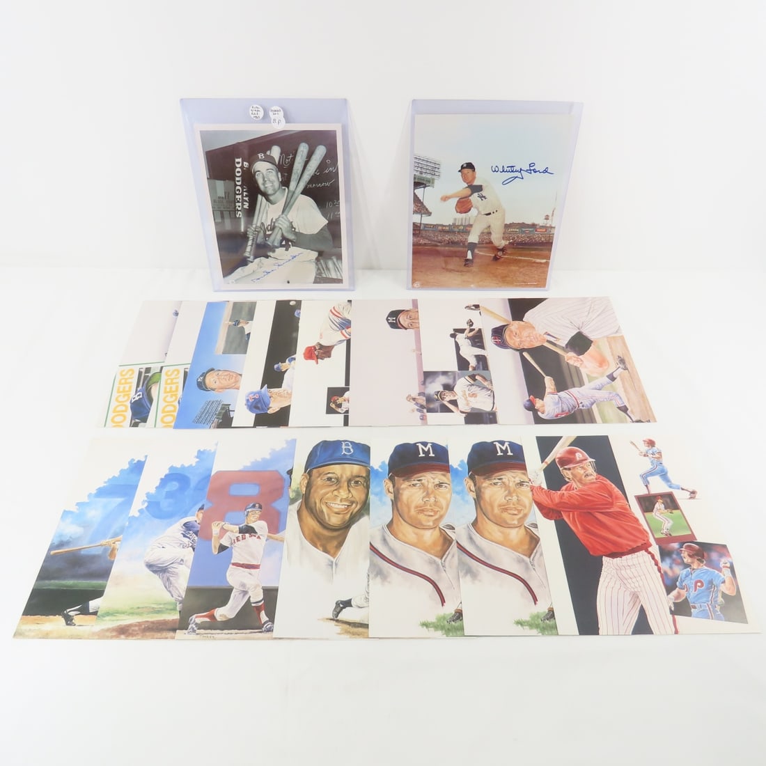 Duke Snider & Whitey Ford Signed Photos & More: Duke Snider & Whitey Ford Signed Photos & More-Duke Snider 8x10" signed by COA by local expert Calvin Havercamp at AAS, 15 Houle 8x10" prints (2 duplicates), Whitey Ford signed 8x10"Please ask questio