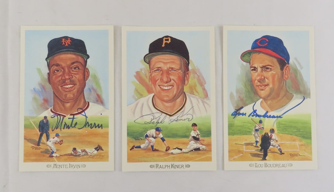 3 Signed Perez Steele Celebration  HOF Postcards (1 of 10)
