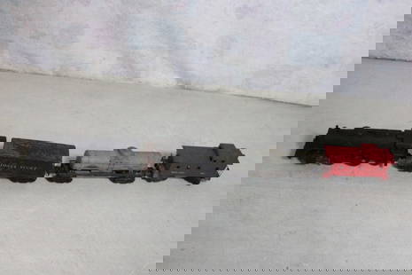 Lionel O Gauge Locomotive, Tender, Caboose, Tanker: Lionel O Gauge Locomotive, Tender, Caboose, Tanker - Locomotive 1120, Lionel Scout Tender, Caboose 1007 & Sunoco Oil tanker 1005 post war Lionel Train Cars as pictured. Please ask questions and read t