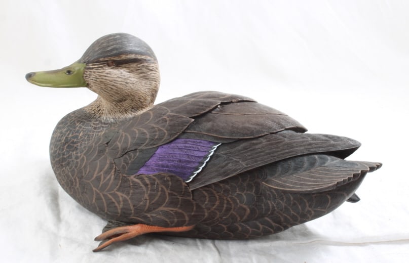 Wild Wings 13.5" Duck Decoy Lilly's Model: Wild Wings 13.5" Duck Decoy Lilly's Model - Glass Eyes are missing. As pictured. Please ask questions and read terms & conditions before bidding.