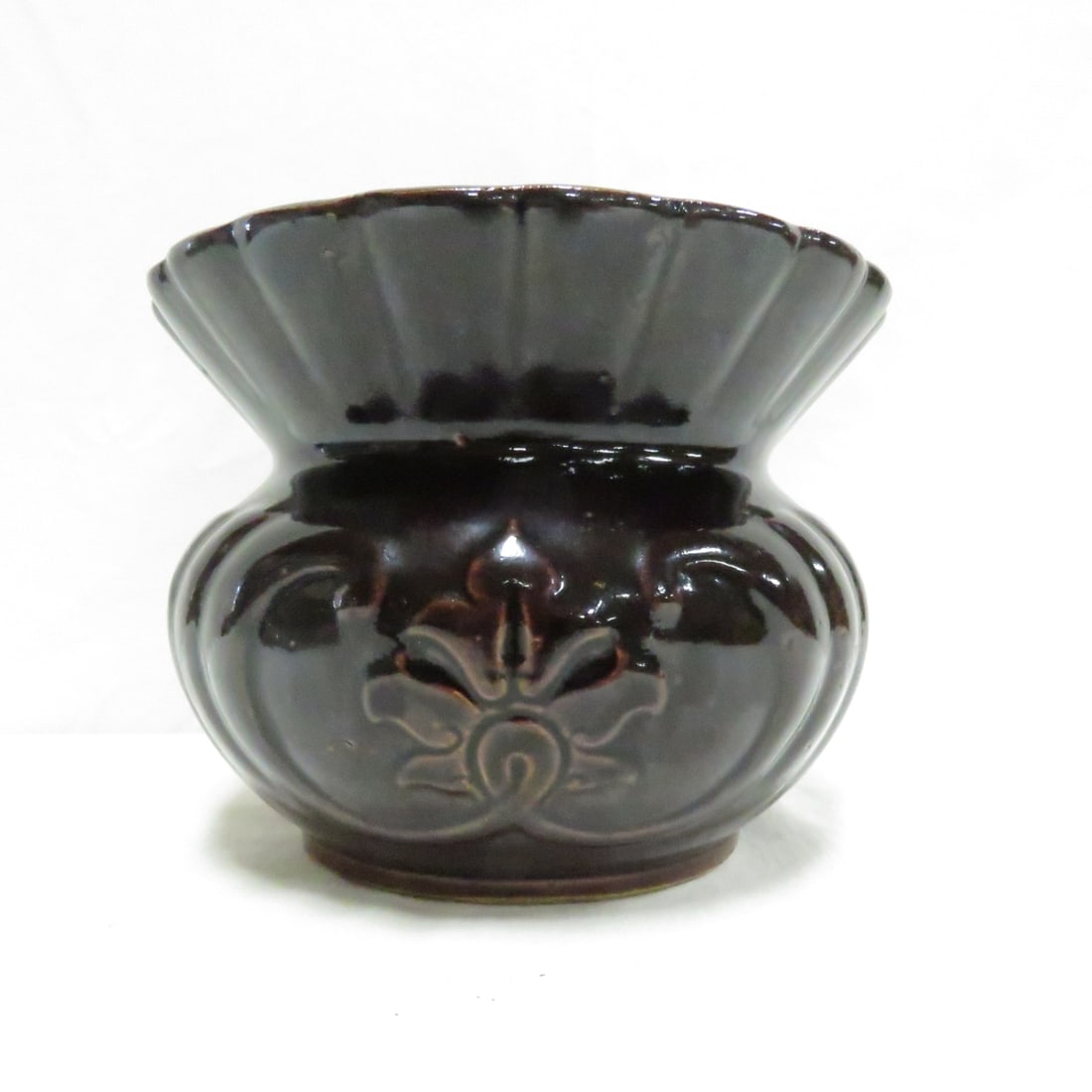North Star Stoneware Brown Glaze Spittoon (1 of 9)