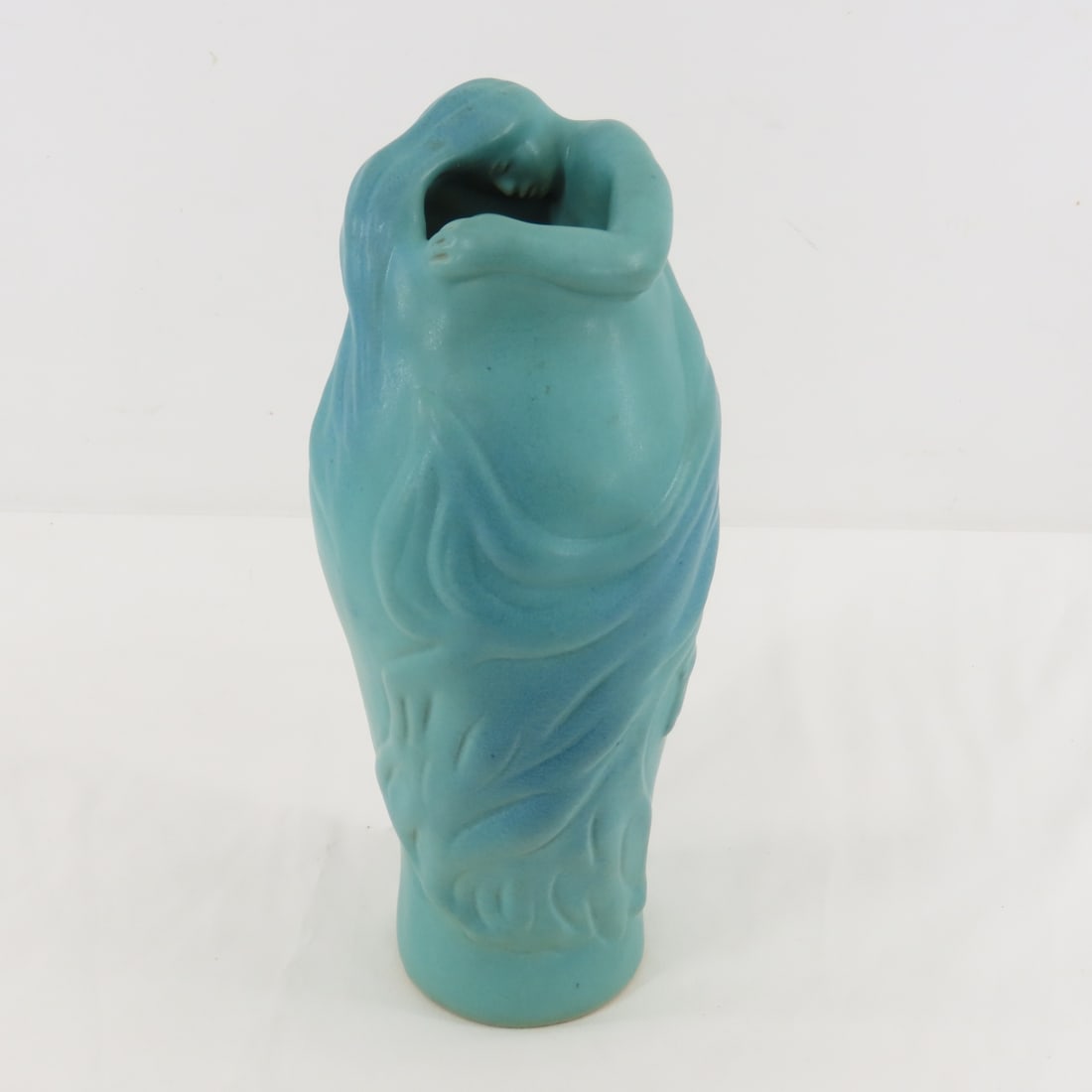 1970's Van Briggle Ming Blue Lorelei Vase (1 of 7)
