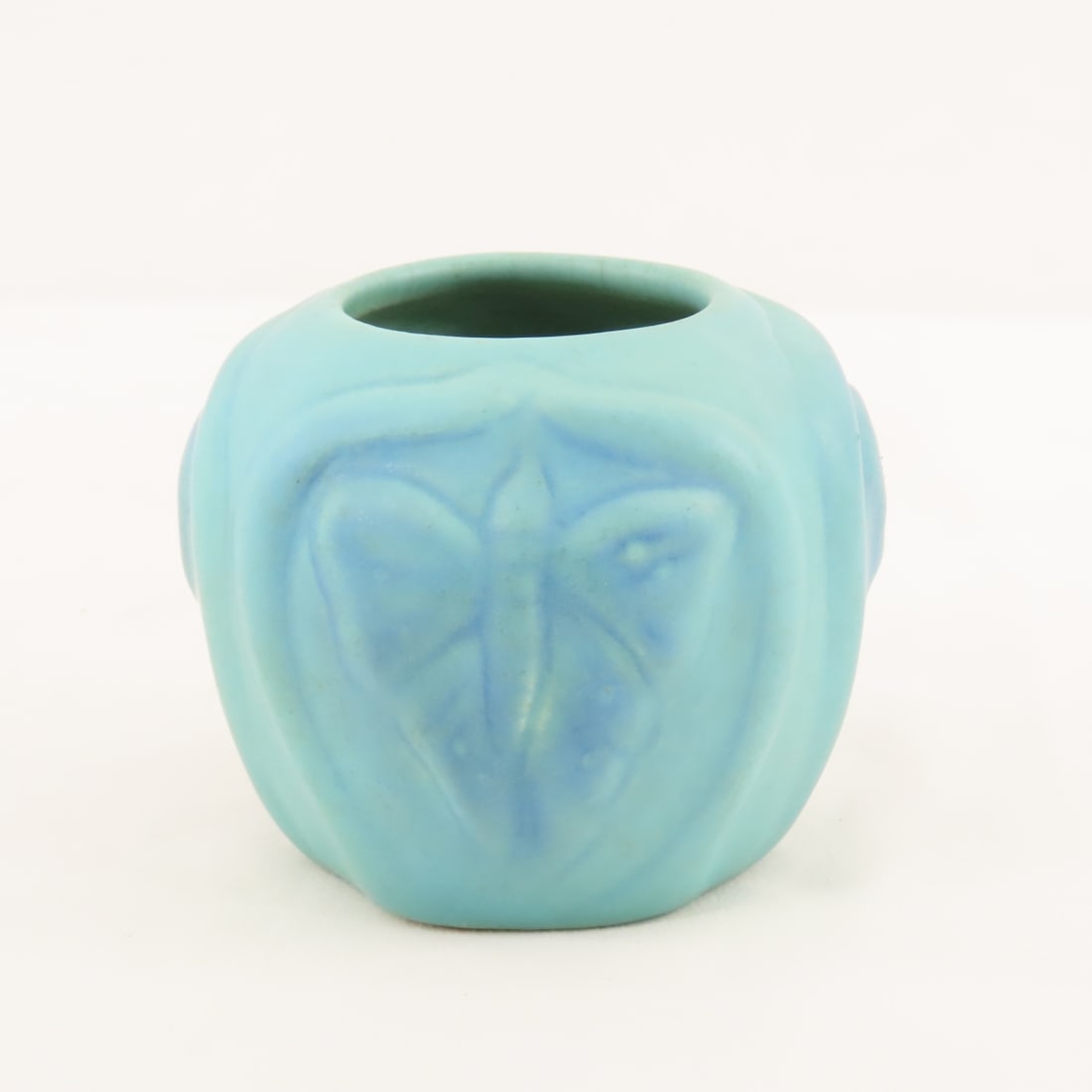1940's Van Briggle Min Blue Butterfly Vase (1 of 5)