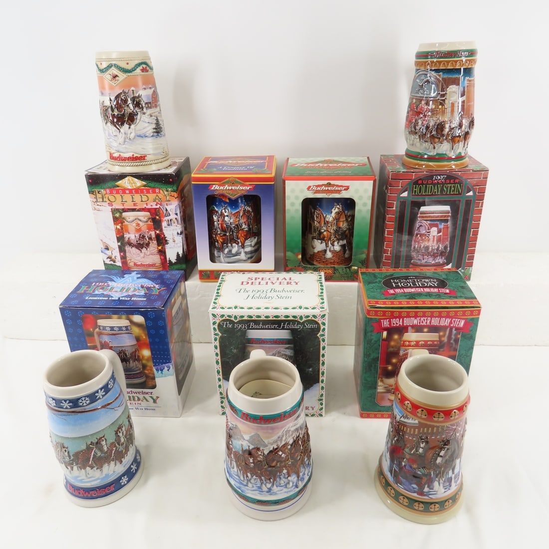 1993-1999 Budweiser Holiday Steins in Boxes (1 of 20)