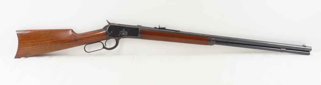 Winchester Model 1892 Lever Action Rifle 25-20WCF: Winchester Model 1892 Lever Action Rifle 25-20WCF - patent date October 14, 1884, 24" barrel, front blade sight and rear leaf sight, lever is very tight, wood forearm and straight stock, SN#