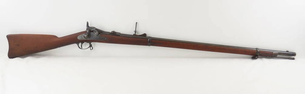 US Springfield Model 1873 Trapdoor Rifle .45-70: US Springfield Model 1873 Trapdoor Rifle .45-70 - ANTIQUE, No visible import marks. Breech load rifle. Breech block marked "53 / L / Model / 1873 / eagle / arrows/ US". Serial number "57213", left