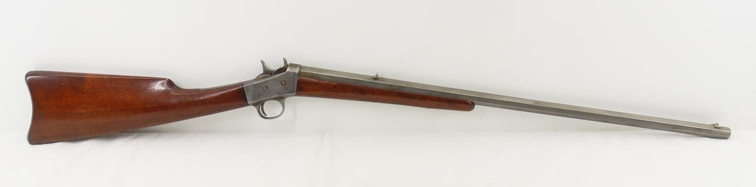 Remington Arms Co Rolling Block No. 4 Rifle .32 RF: Remington Arms Co Rolling Block No. 4 Rifle .32 RF - manufactured from 1890 to 1900, 24" octagon barrel, front & rear fixed sights, wood forearm and straight stock, SN# 76980, C&R or FFL transfer