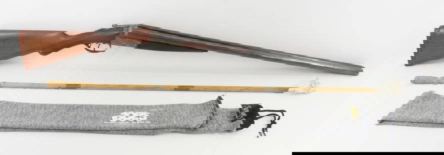 Remington Arms Co 1900 SxS 12GA Shotgun KED Grade: Remington Arms Co 1900 SxS 12GA Shotgun KED Grade - SN# 351486, matching, manufactured between 1900 and 1910, 30" Damascus barrels with front bead sight, rib marked " Remington Arms Co Ilion NY