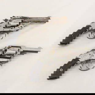 F&W and H&R The American .32 Cal Revolvers: F&W and H&R The American .32 Cal Revolvers - 1)Manufactured 1890-1902, SN# 351831, top strap marked "FOREHAND ARMS CO WORCESTER MASS USA / PAT'D DEC 7 86 & JANU 11 87", F&W grips- both are broken, 3.2