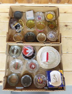 49 Glass and Ceramic Ashtrays, Hotels and More: 49 Glass and Ceramic Ashtrays, Hotels and More - Various Ashtrays, Most are from Hotels & Casinos, Tobaccoville Stoneware, Jaffa Crystal Etch and More Please ask questions and read terms & conditions