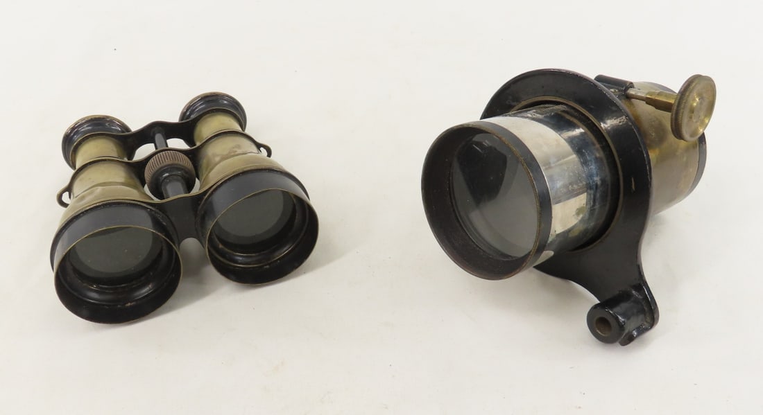 Antique Binoculars marked TINOPE: Antique Binoculars marked TINOPE - and unmarked lens Please ask questions and read terms & conditions before bidding.