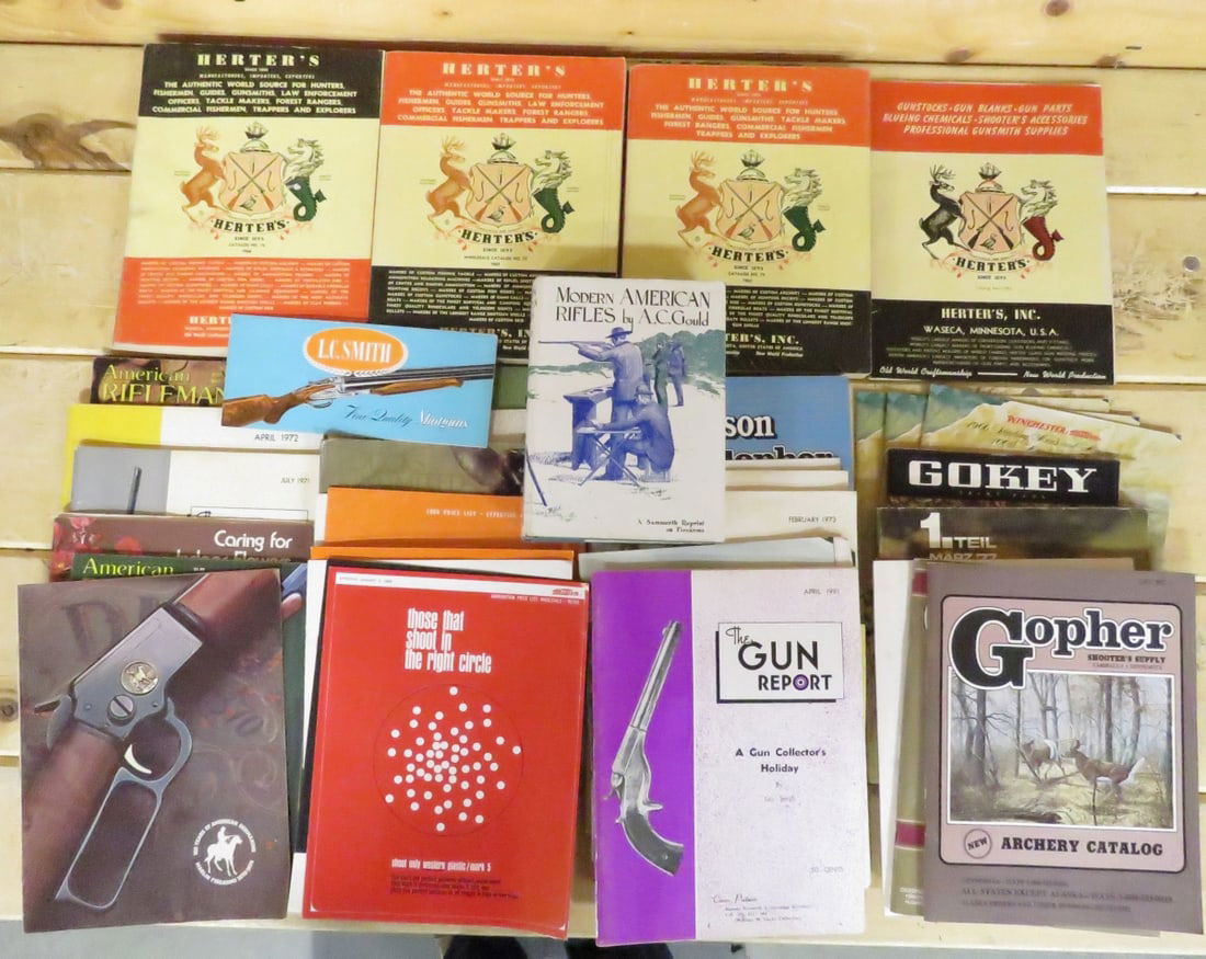 Herter's Catalogs, Gun Catalogs & More: Herter's Catalogs, Gun Catalogs & More - Herter's Catalogs 75, 76, 77, Various Gun Catalogs, Waffen-Frankonia Wurzburg, Modern America Rifles Book [reprint], Gun Report magazines and More Please ask q