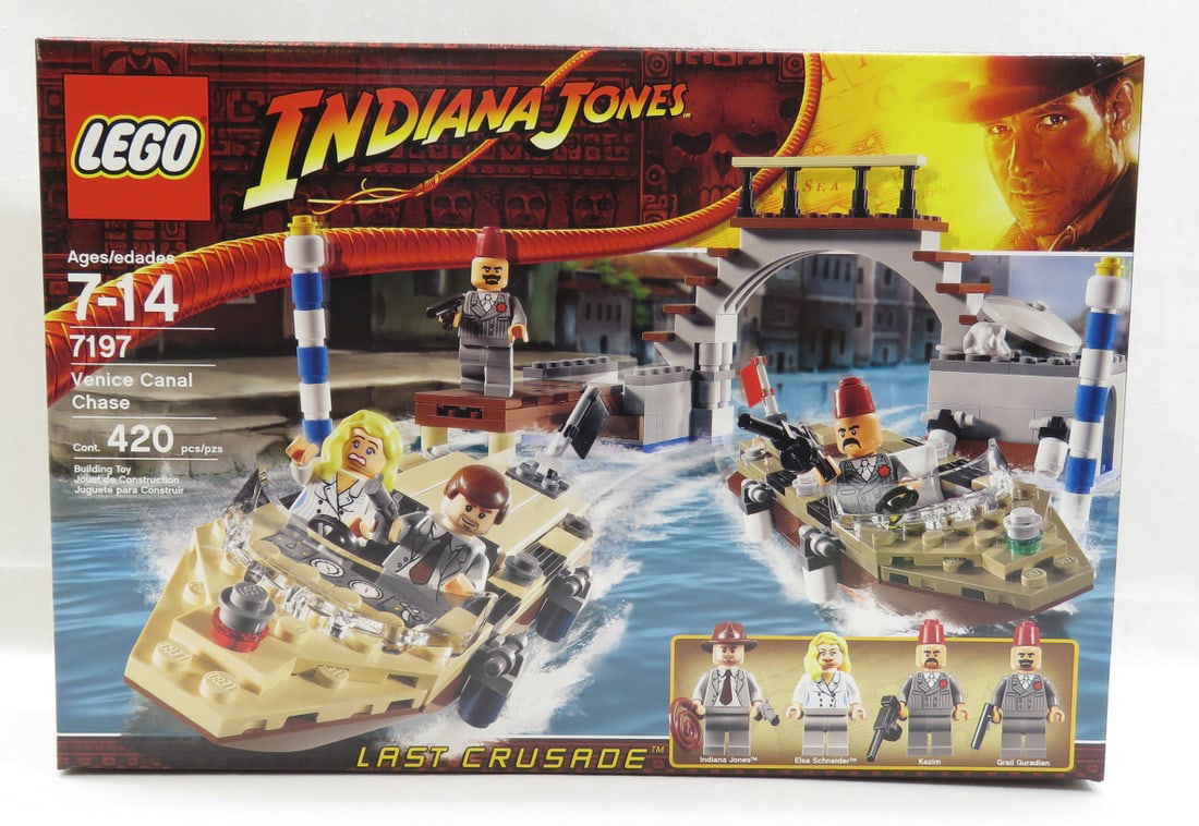 Lego 7197 Indiana Jones Venice Canal Chase: Lego 7197 Indiana Jones Venice Canal Chase - NIB Sealed Box 2009 Pc. Count 420 Please ask questions and ead terms & conditions before bidding.