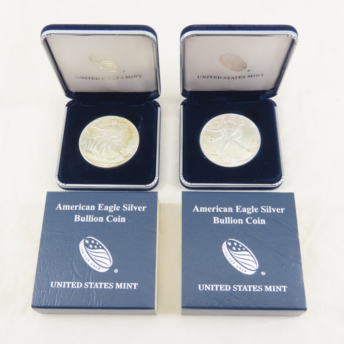 2 1987 American Silver Eagles US Mint BU (1 of 7)
