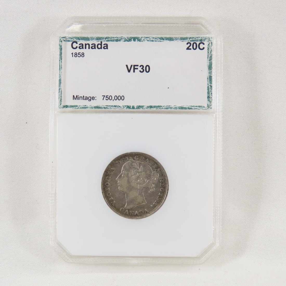 1858 Canadian 20 cent PCI VF30 (1 of 4)
