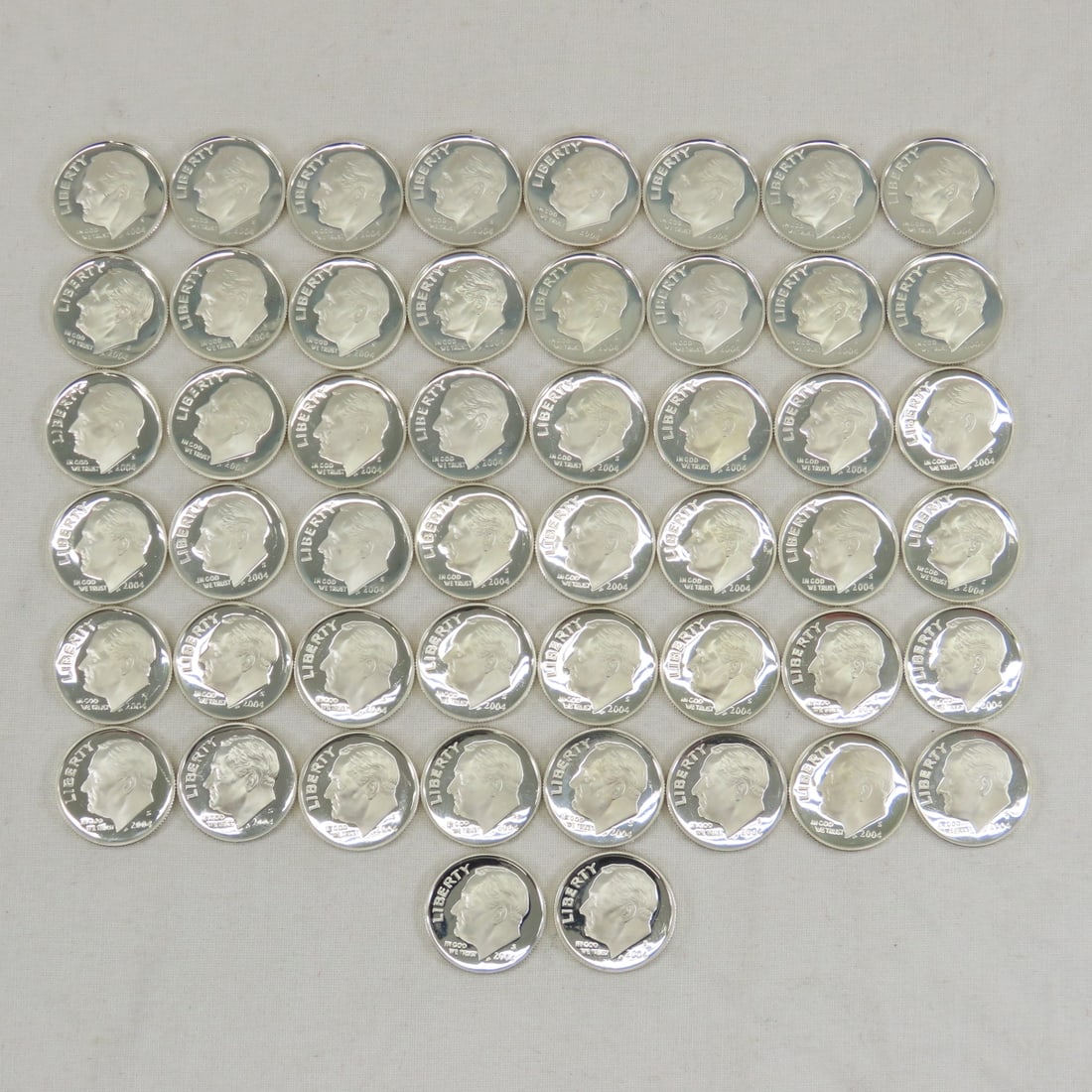 50 2004 Roosevelt Proof Silver Dimes (1 of 12)