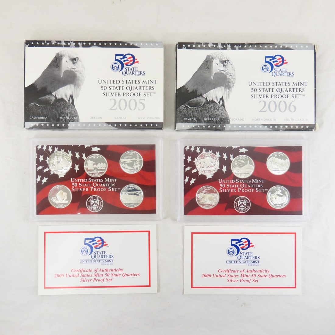2005 & 2006 US Mint Silver Proof Sets (1 of 17)