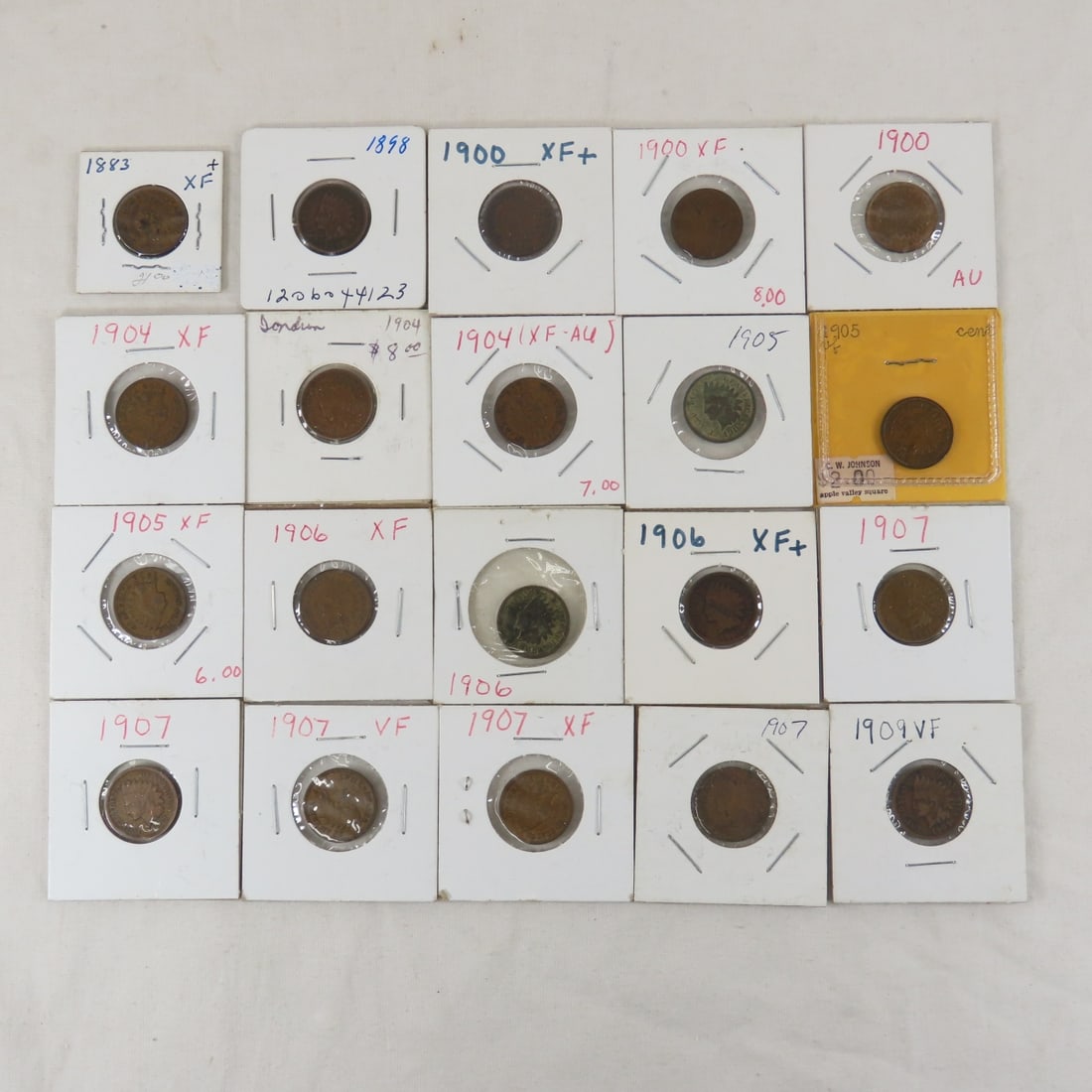 20 Indian Head Cents 1883-1909 (1 of 11)