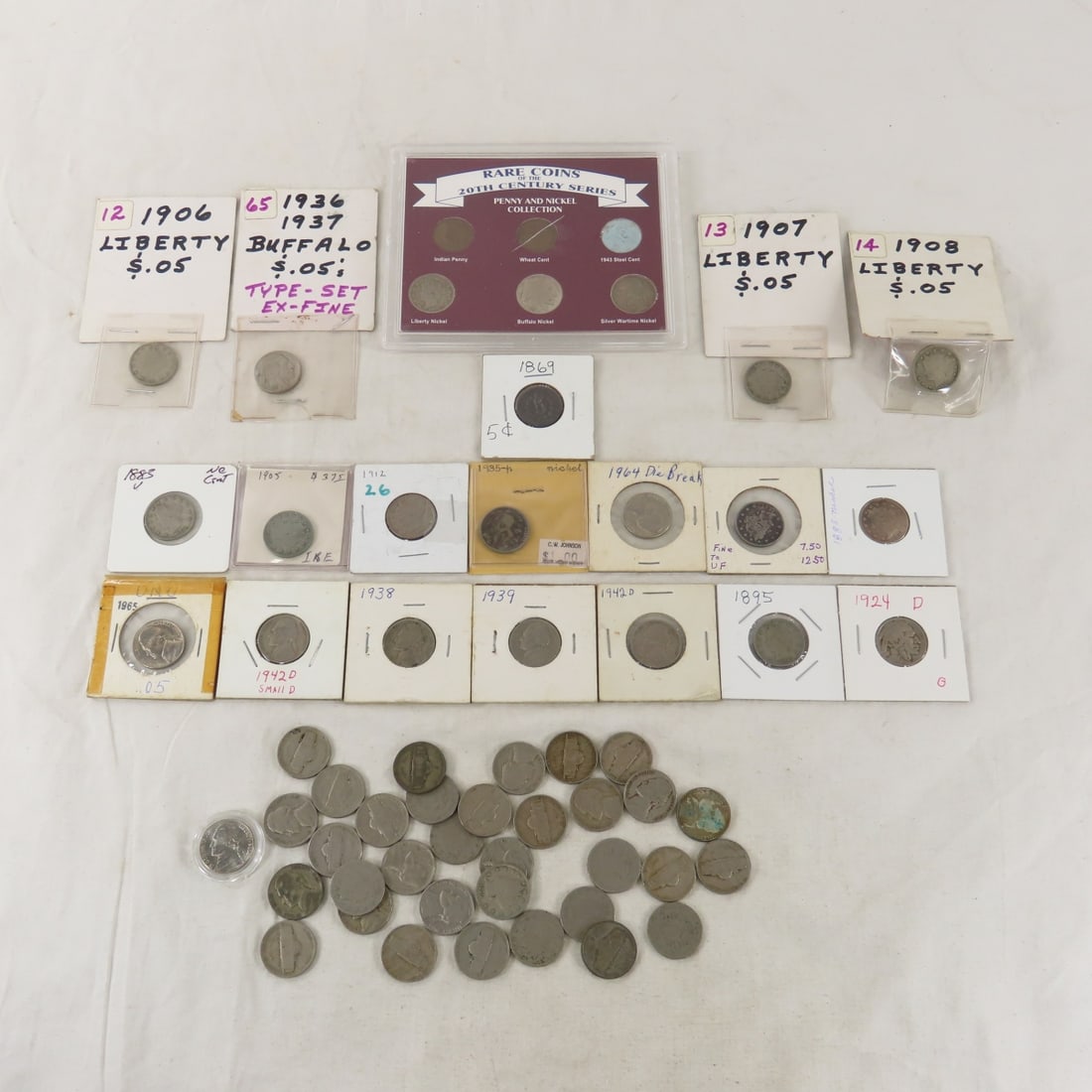 US Nickel Collection; Liberty, Buffalo & Jefferson (1 of 15)