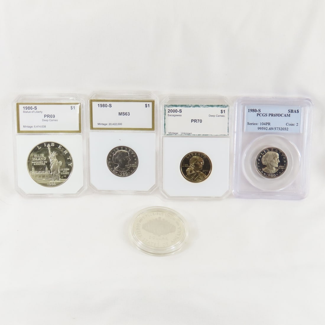 Graded & Proof US Coins, 2 Silver Dollars (1 of 19)