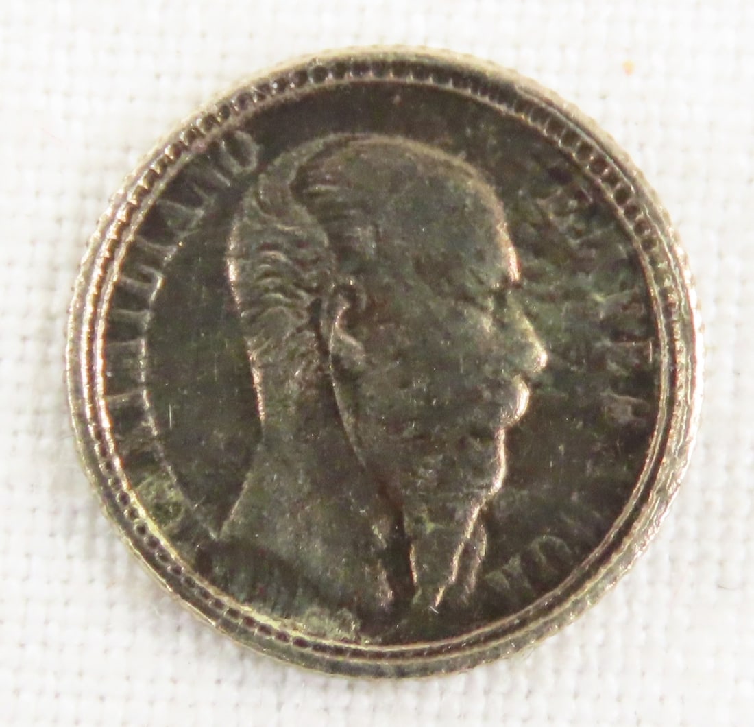 1865 B Mexico Mini Gold 1/50ozt Maximiliano: 1865 B Mexico Mini Gold 1/50ozt Maximiliano - .875 Pure Gold Novelty coin featuring Emperor Maximiliano of MexicoPlease ask questions & read terms and conditions before bidding.
