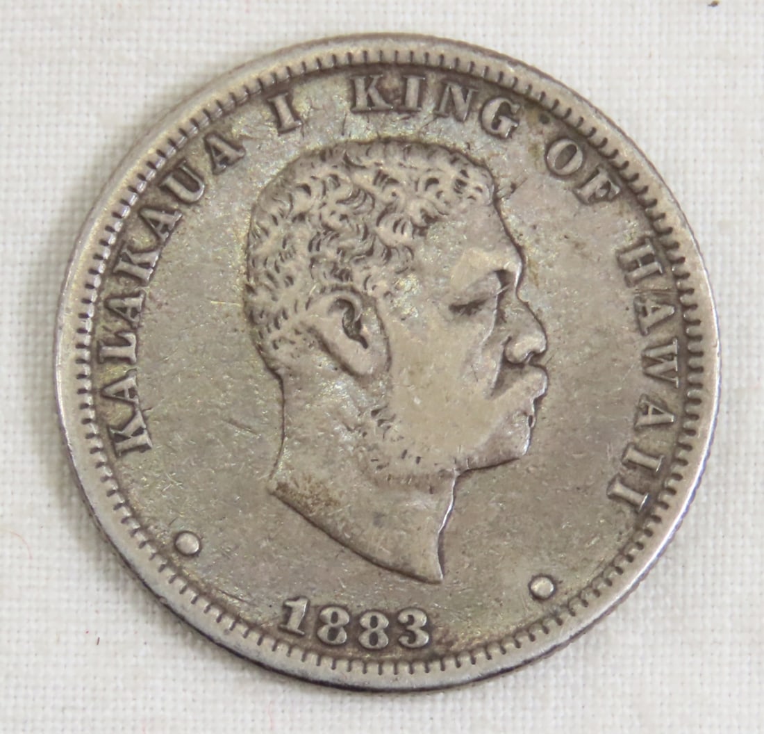 1883 Hawaiian Quarter Dollar: 1883 Hawaiian Quarter Dollar - Please ask questions & read terms and conditions before bidding.