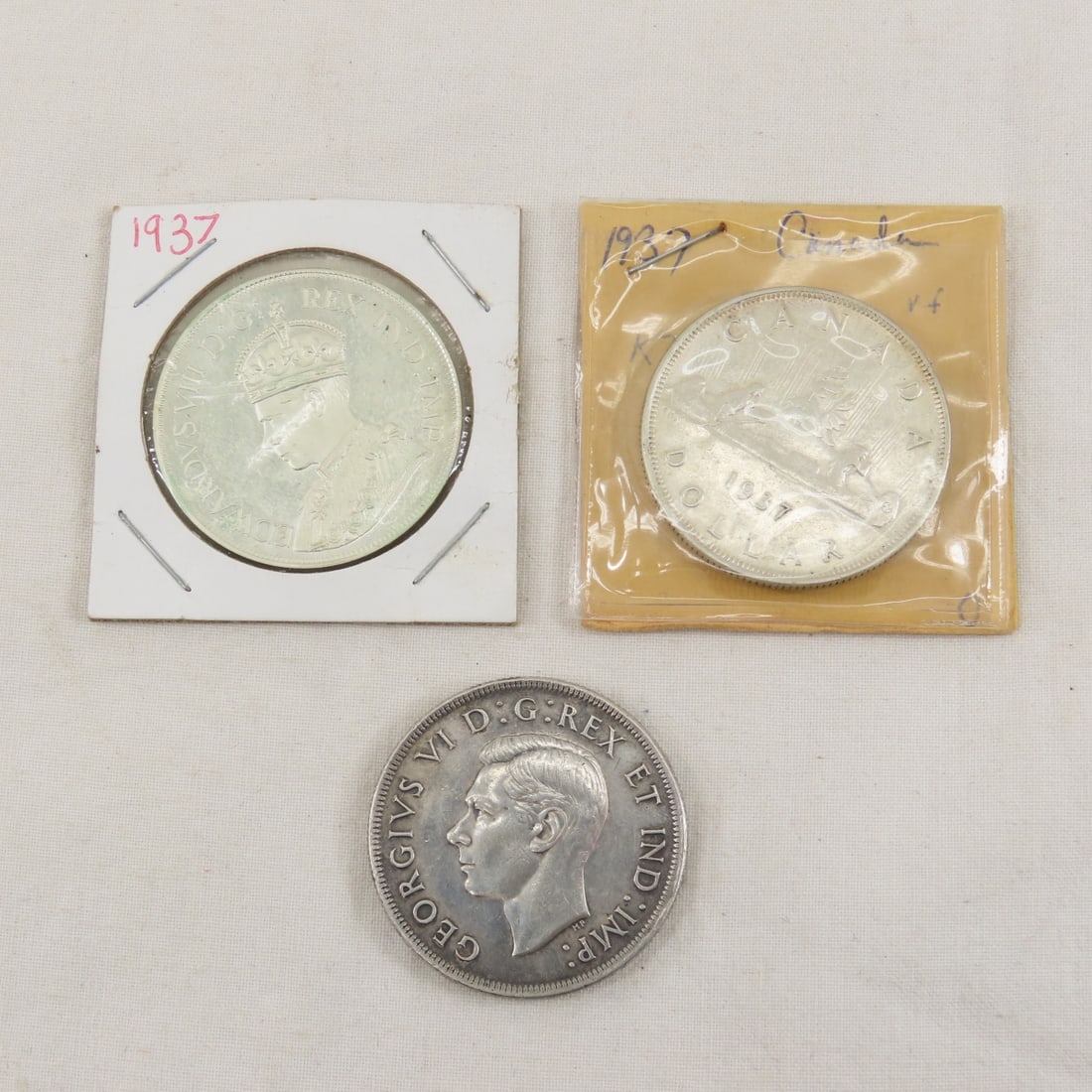 3 1937 Canadian Silver Dollars (1 of 7)
