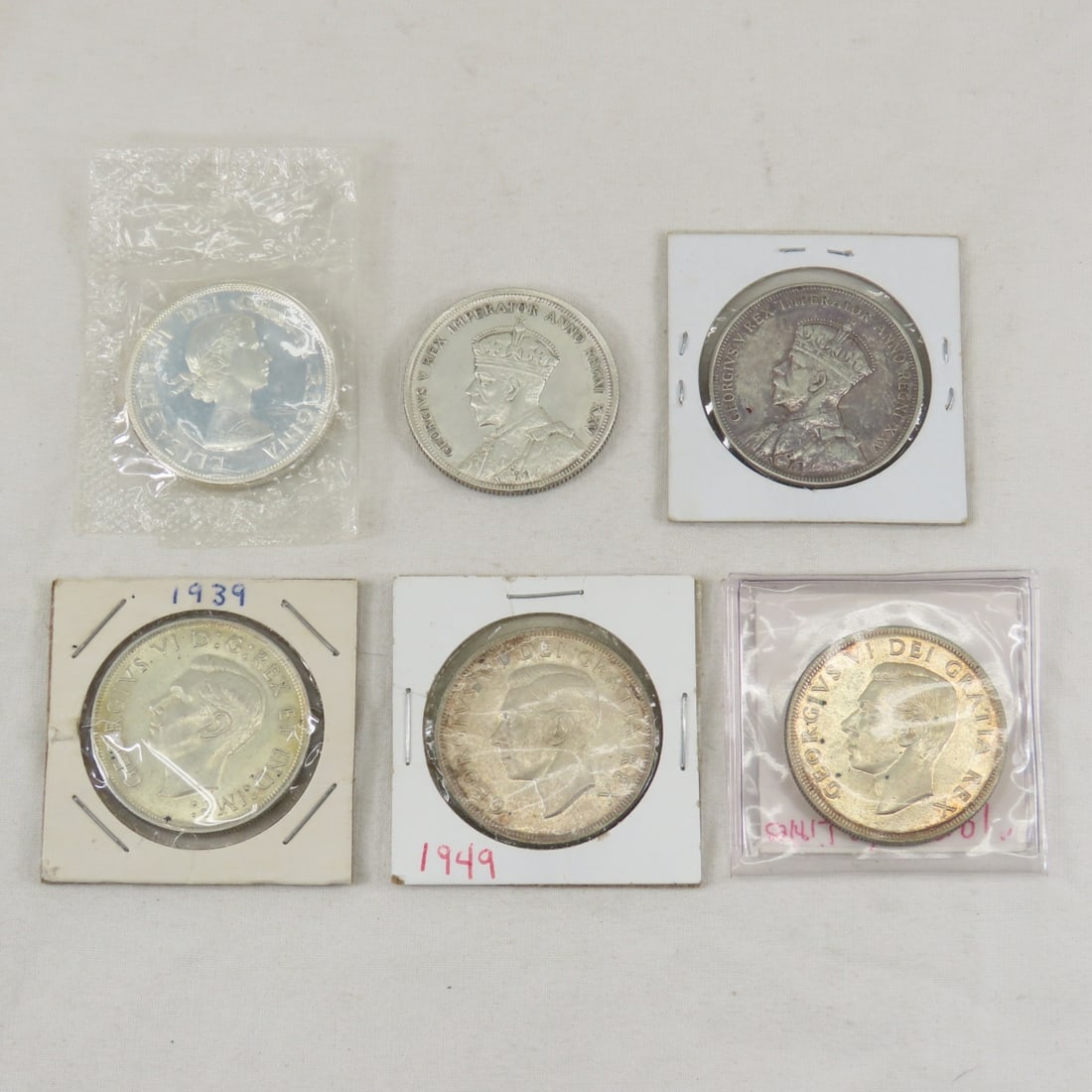 6 1935-1964 Canadian Silver Dollars (1 of 13)