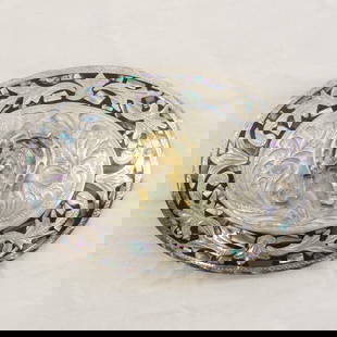 Mexican Sterling Inlay Horseshoe Belt Buckle: Mexican Sterling Inlay Horseshoe Belt Buckle - 4 1/4" mother of pearl inlay horse / horseshoe belt buckle marked "925 Mex" and makers mark. 127 grams Please ask questions and read terms & conditions b