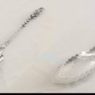 1945 Georg Jensen "Blossom" Sterling Silver Spoon: 1945 Georg Jensen "Blossom" Sterling Silver Spoon - 9" long, marked "Georg Jensen 84 Sterling Denmark" 103.1grams Please ask questions and read terms & conditions before bidding.