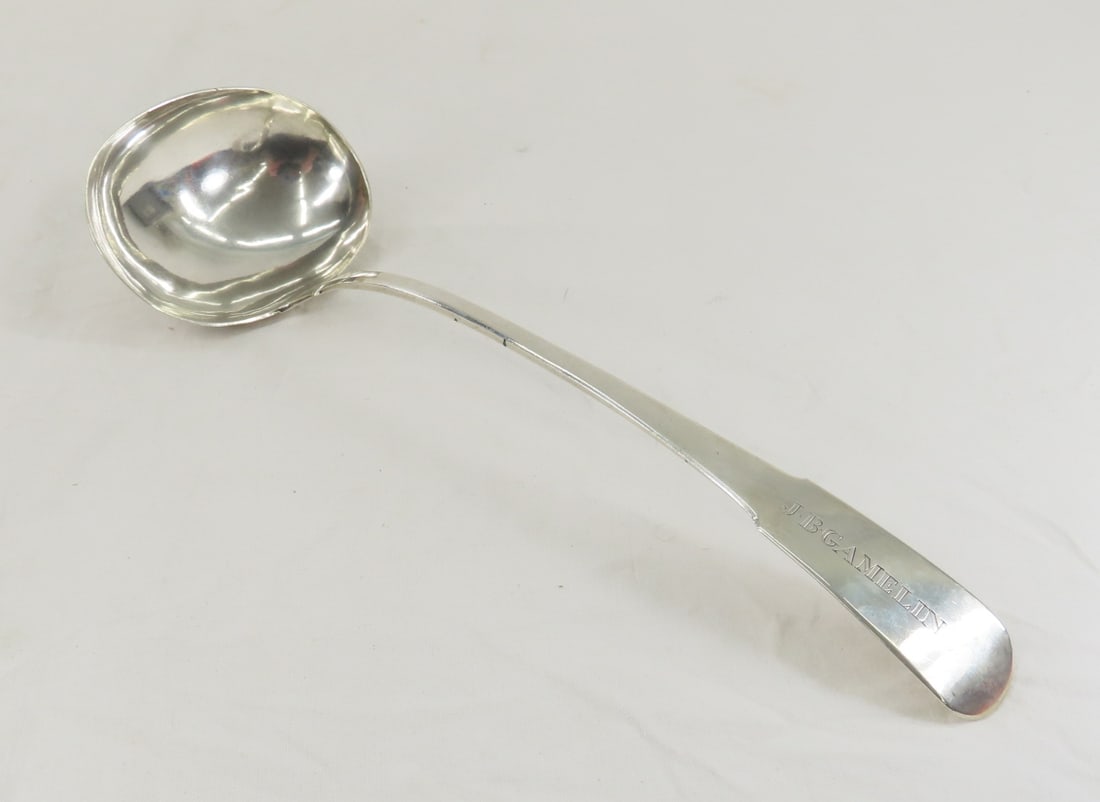 JB Gamelin Sterling Ladle by Solomon Marion ca1830 (1 of 5)