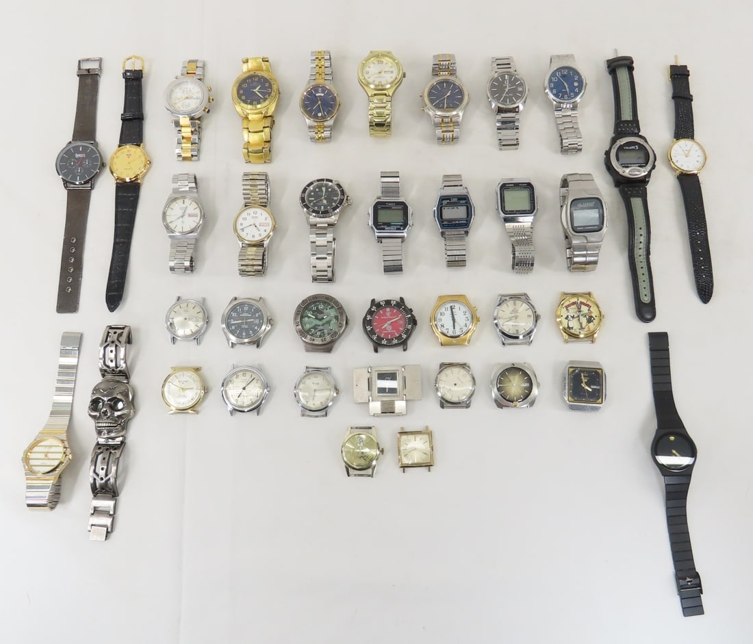 Kalus-Kobec Couture Watch & Men's Quartz Watches: Kalus-Kobec Couture Watch & Men's Quartz Watches - Kalus-Kobec is the only one working- all other untested- need batteries. Timex, Rytime, DenacciLooney Tunes, Seiko, Pulsar, Japona, YMCA & Others-- s