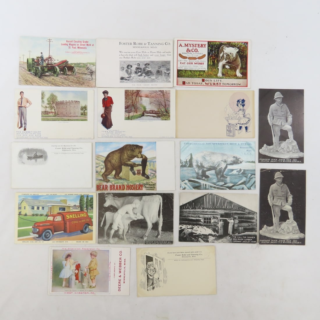 16 Vintage MN Advertising Postcards & Trade Cards (1 of 9)