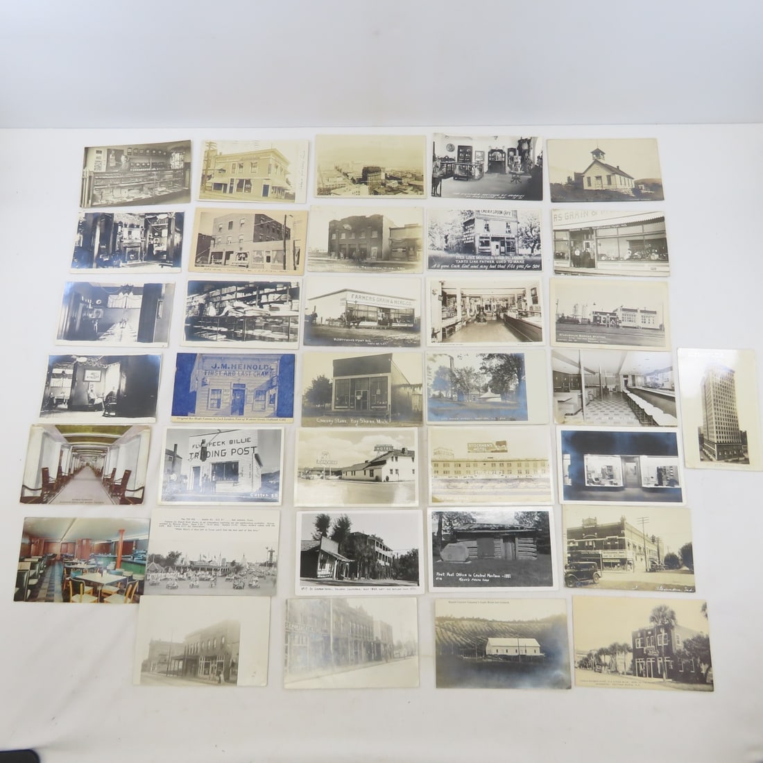 35 Vintage RPPC Postcards Businesses, Gas Station (1 of 15)