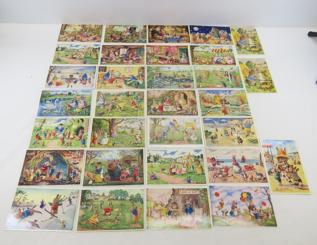 30 Anthropomorphic Animal Postcards Racey Helps (1 of 13)