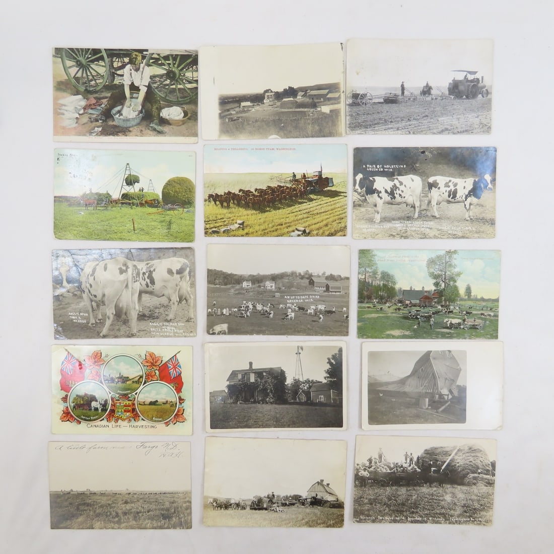 15 Farming RPPC Postcards posted 1906-1924: 15 Farming RPPC Postcards posted 1906-1924 - Please ask questions and read terms & conditions before bidding.