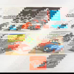 8 Vintage Studebaker Brochures, 1950's: 8 Vintage Studebaker Brochures, 1950's - 1957 Studebaker Transtar Trucks, 1955 Trucks, 1958 De Soto Please ask questions and read terms & conditions before bidding.