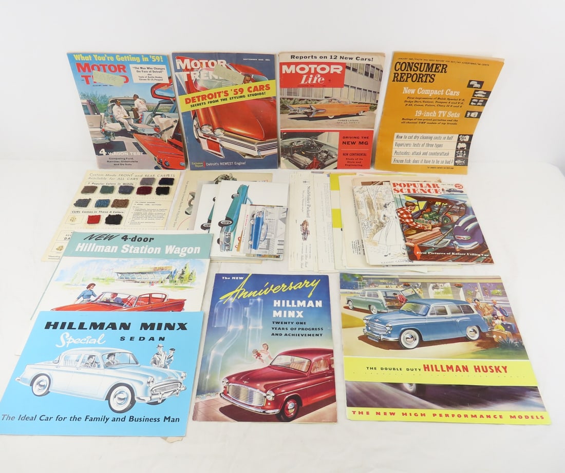 35 Vintage Car Ads & Brochures, 1950's, 1960's (1 of 16)